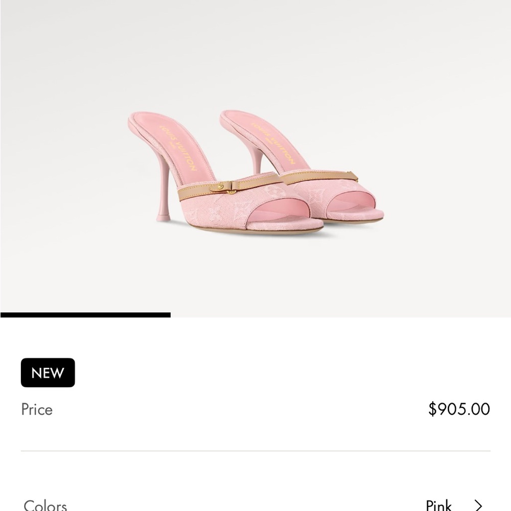 Louis Vuitton 6AM Mule Pink Denim